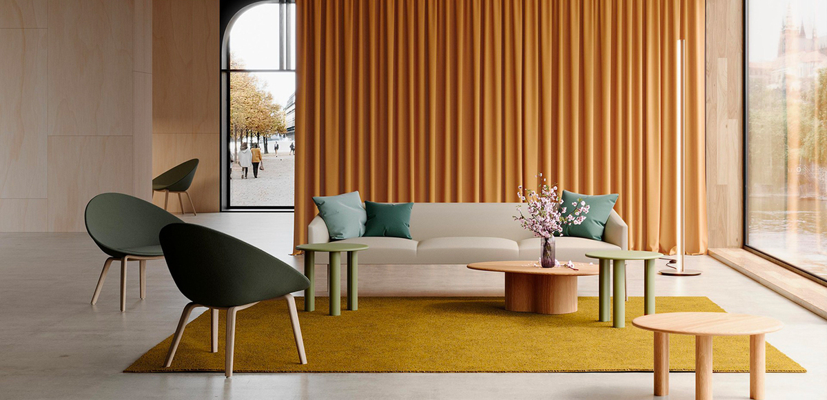 ArperによるイタリアンラウンジアームチェアAdell、デザイン：Lievore