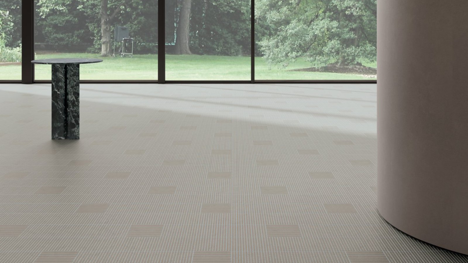 Mutina「Fringe」磁器質タイルの彫刻セグメント
