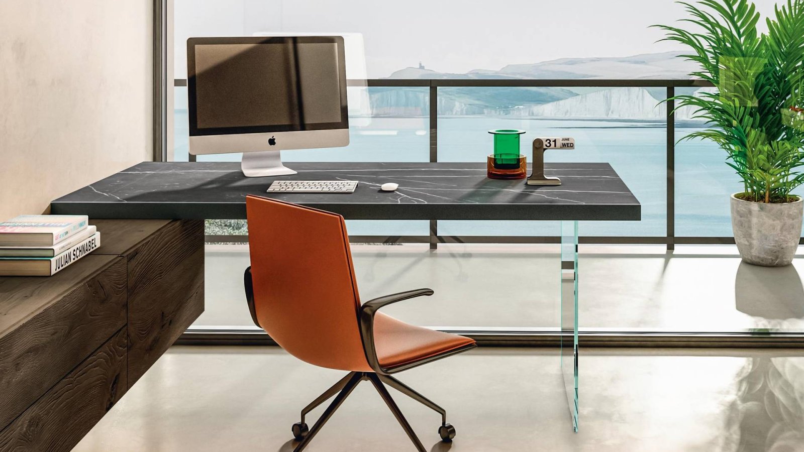 Air Desk の強化ガラス脚