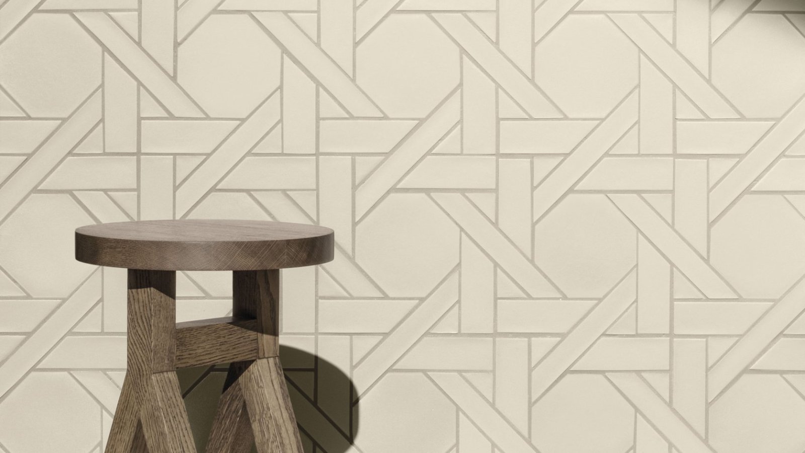 白い八稜紋様のMutina Weavingモザイク