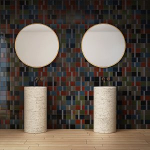 Diarama の高盛りシルクスクリーン釉ラインのディテール