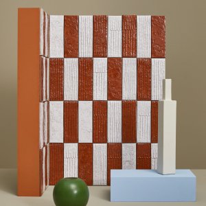 艶釉カラー Nero の Chamotte ブリック