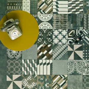 Mutina の Azulej Trevo 柄のディテール