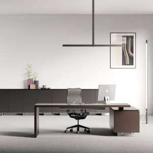 Archiutti のエグゼクティブデスク Ar.tu と分割された天板