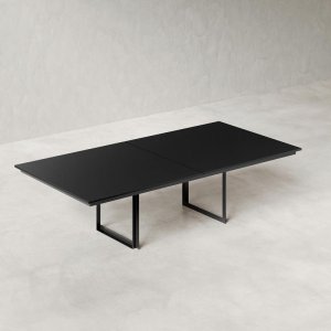 Canaletto ウォールナットの低い棚に載せた Ellan デスク