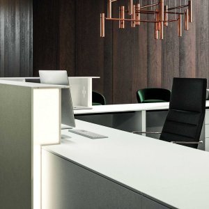 チタングレーのルクス受付と高さ90の前板