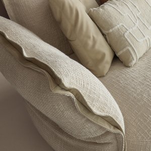 Cierre Nuvola ソファの Soffio レザーパイピング