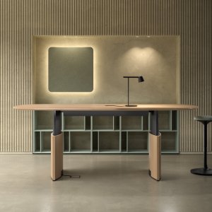 Eleva サイドボード天板下のカーブハンドル