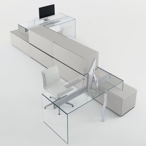 グリージョ・イタリアのクリスタルを使った Air Desk