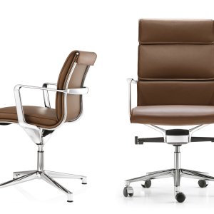 グライド付き4本脚ベースのUna Chair