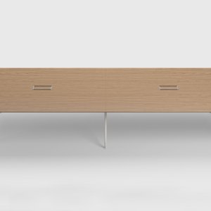 15 mm透明ガラス天板のICF UniTableテーブル