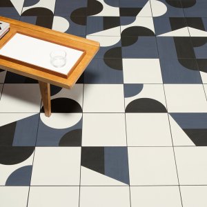 Mutina の Puzzle 磁器質タイルの床