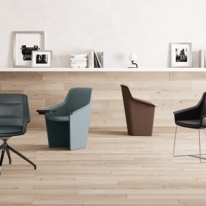 Jera Chair のトーン・オン・トーン手仕事キルティングのディテール