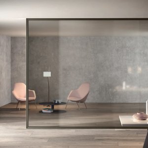 ルコーニの二重ガラス製オフィス間仕切り Simple Bold