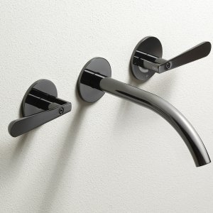 サーモスタット式シャワーセット Lutezia、ハンドシャワーとシルクグレーのホース付き、Cea Design