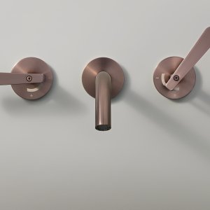 Cea Design の Lutezia、浴槽の縁に据えるサーモスタットセット