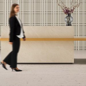 グレス Pacific Bianco 仕上げの Kyo Reception 前面