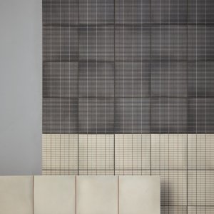 Aurore Light Blue 無地と Grid L の同系コーディネート