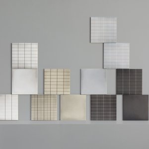 Aurore Light Green Grid S のサンプルタイル 20x20