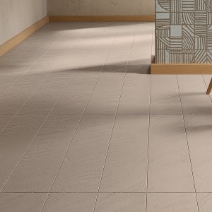 Otto Mutina の Latte で仕上げたシャワー壁