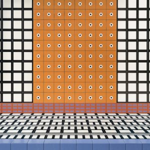 Mutina Margherita 手描き柄タイル Spring Pink