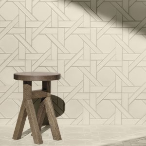 白い八稜紋様のMutina Weavingモザイク