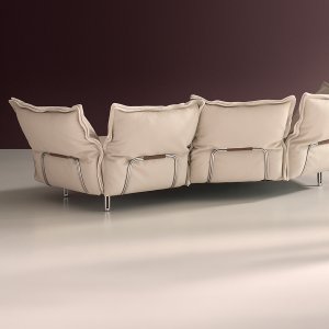 Nuvola ソファのメタリックブロンズのスチール脚