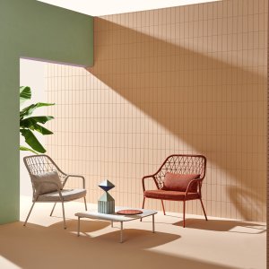 肘掛け付きの Pedrali Buddy Sofa 218