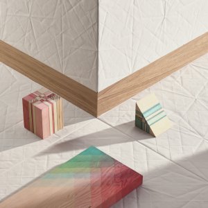 Folded 60x60磁器質タイルの床