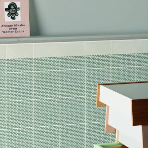 Tape コレクションの Cobble Brown 柄 釉薬掛けタイル