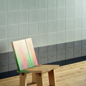 Tape コレクションの Cobble Green 柄 釉薬掛けタイル