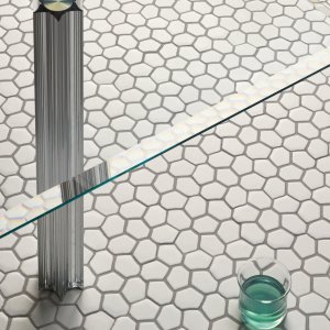 Mutina の Botanica 有機的な White エレメントのモザイク壁