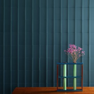縦桟のリズムが並ぶMutina Motivoの壁面