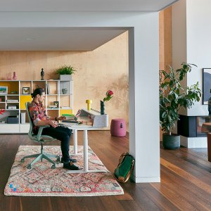 se:air の型番カラーに揃えた高さ調節式ランバーサポート
